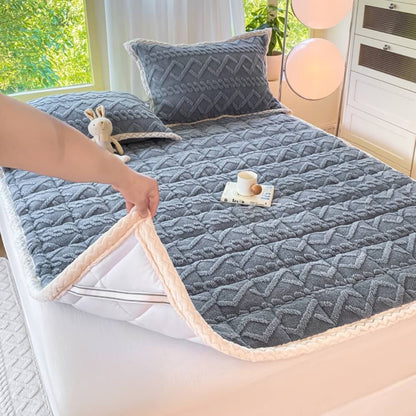 Twisted Jacquard plüss vastag kényelmes csúszásmentes matracbetét