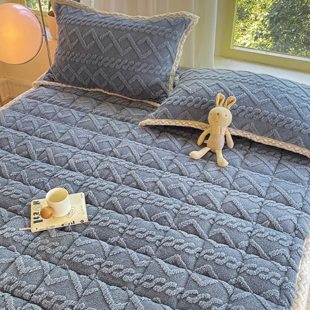 Twisted Jacquard plüss vastag kényelmes csúszásmentes matracbetét